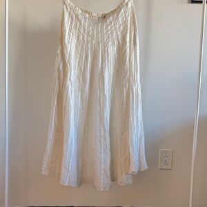 Calypso St Barth Silk Elegant Cream Skirt